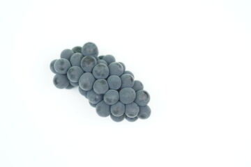 Red grapes isolated on white background