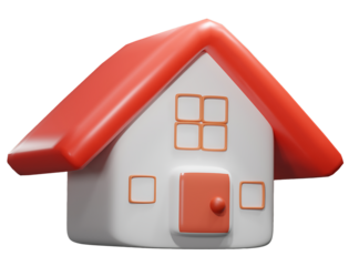 3d render of mini cute house 