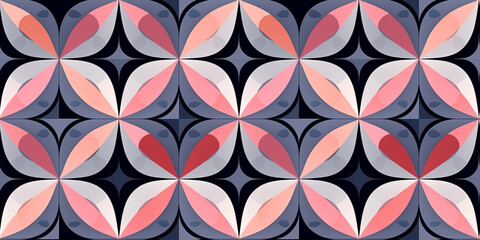 Seamless pattern with subtle peach and grey graphics. Concept: Whispering Spanish-style wallpapers.