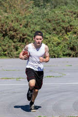 Running with an American Football