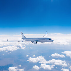 Fototapeta na wymiar Aerial view of airplane in flight