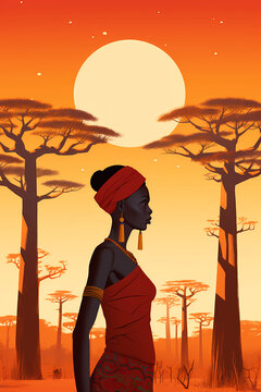 Illustration of a beautiful view of Madagascar