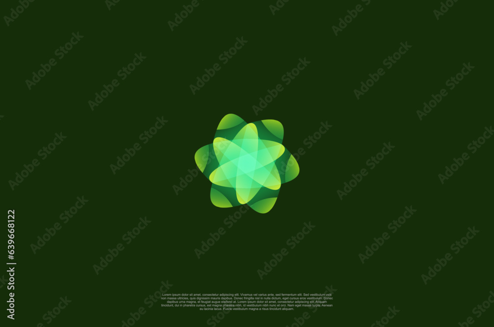Fototapete abstract flower geometric rotation movement design. vector illustration made of various overlapping 