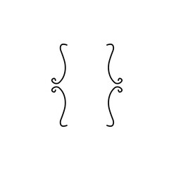Obraz premium Hand sketched brackets design elements