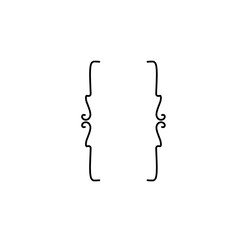 Hand sketched brackets design elements