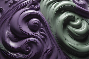 beautiful-purple-and-sage-green--paints-swirls-black-and-white-still-digital created with generative Ai