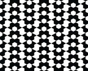 Seamless monochrome geometric patterns, decorative design - 639669986