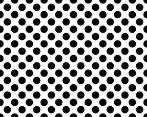 Seamless background with black circles on a white background - 639669989