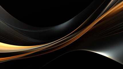 Golden section silver, black, gold silk a flat design abstract lines