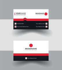 Professional modern business card for stylish person.Both side design by corporate mind.Simple and newest design for modern world.Versatile easy use multi perpose business.White, red color combination