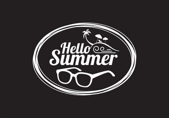 Fototapeta na wymiar this is summer and beach logo design