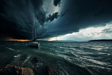 storm over the sea