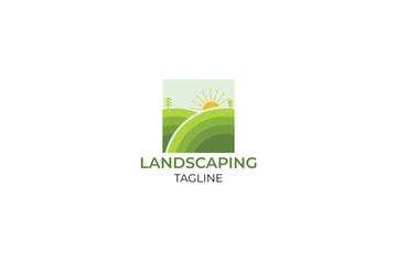 vector landscaping logo design