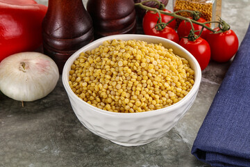 Dry ptitim heap in the bowl