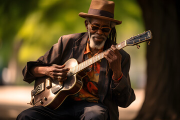 man playing guitar