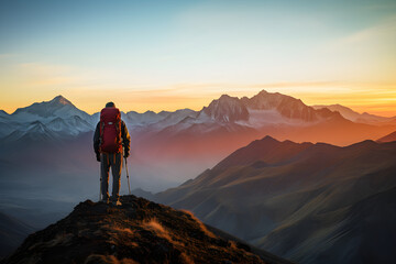 Fototapeta premium sunset in the mountains