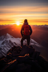 sunset in the mountains