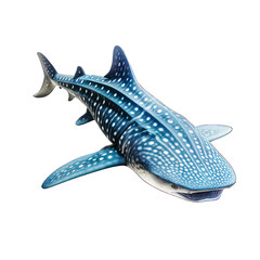 Whale shark isolated on white created with Generative AI
