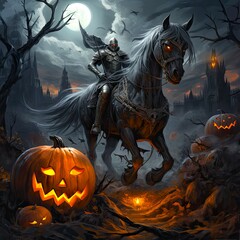 halloween background with pumpkin