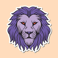 lion head hand drawn illustrations for stickers, logo, tattoo etc