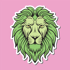 lion head hand drawn illustrations for stickers, logo, tattoo etc