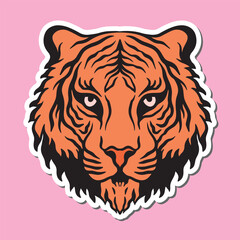 tiger head hand drawn illustrations for stickers logo tattoo etc