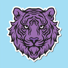 tiger head hand drawn illustrations for stickers logo tattoo etc