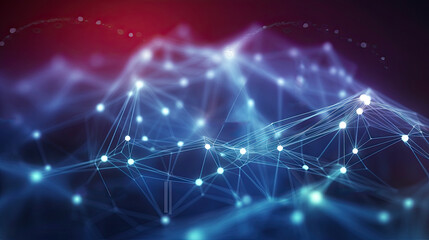3D network connections abstract background