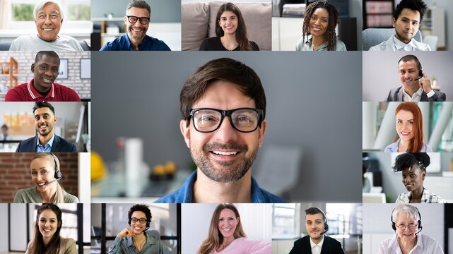 Professional Group Headshot Video Conference