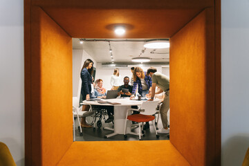 Diverse people working on a new marketing strategy at the office