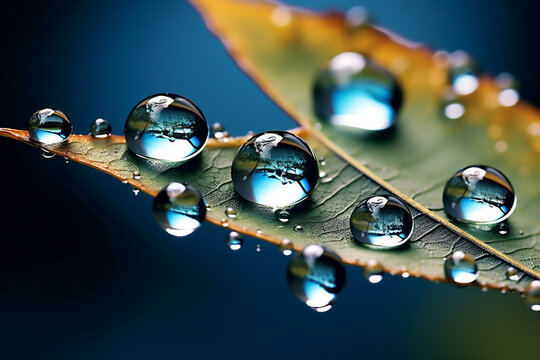 Waterdrops on a leaf