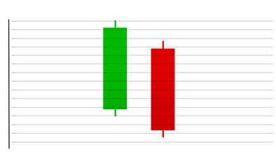 stock chart candlestick chart Cryptocurrency concept of learning to invest in cryptocurrencies