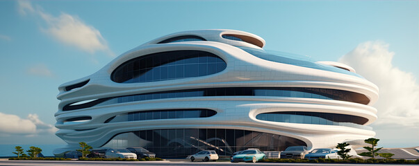 Giant modern smart house architecture. generative ai