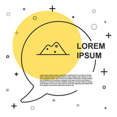 Black line Salt icon isolated on white background. Random dynamic shapes. Vector