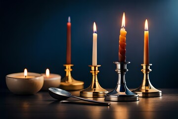 candles in the dark generated AI