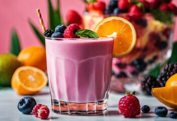 Refreshing Fruit-Infused Milkshake: Bursting with Summer Vibes