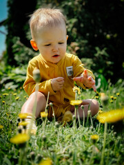 little child playing with a toy