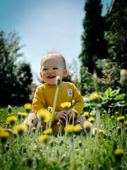 baby in the grass