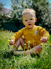 baby in the grass