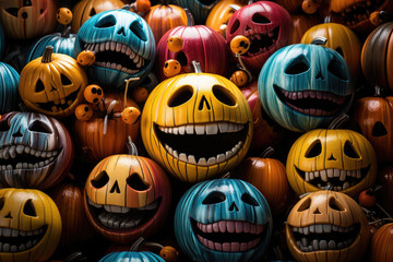 Halloween pumpkins wallpaper illustration