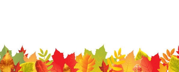 Frame With Autumn Bright Leaves