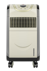 Fototapeta premium Portable air conditioner, front view. 3D rendering isolated on transparent background