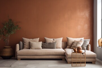 sofa and pillows