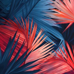 An abstract modern background features a stylized palm