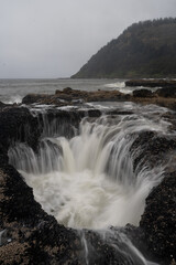 Thor’s Well Oregon, Pacific Ocean, America, USA.