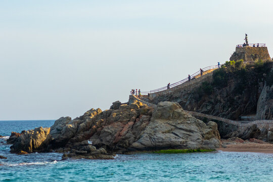 Fisherman's wife lookout point in Lloret de Mar