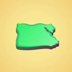Egypt – stylized 3D map