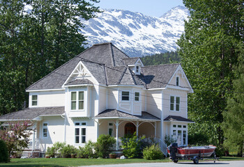 Skagway Town Residential House In Spring