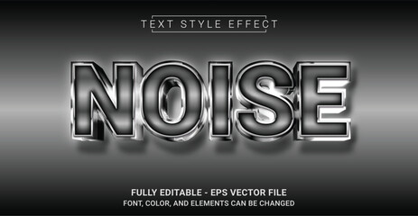 Noise Text Style Effect. Editable Graphic Text Template.