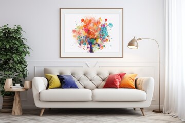 modern living room with sofa